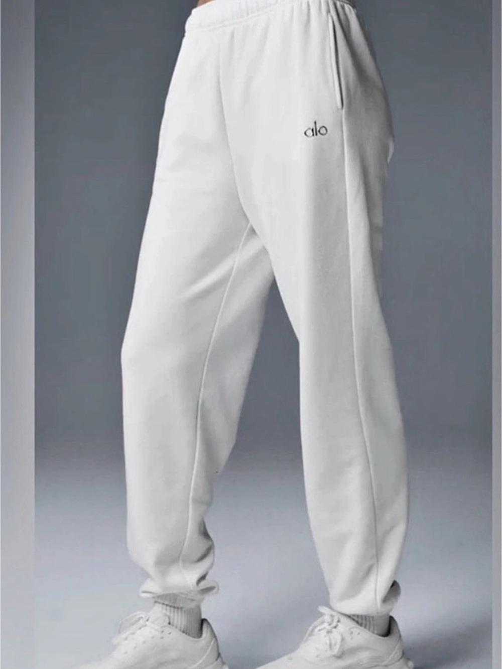 Alo Yoga Accolade Sweatpant White Joggers Size Large
